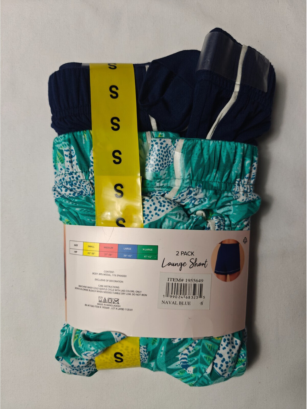 Room Service Womens Small Blue Green 2 Pack Piping Lounge Shorts NWT